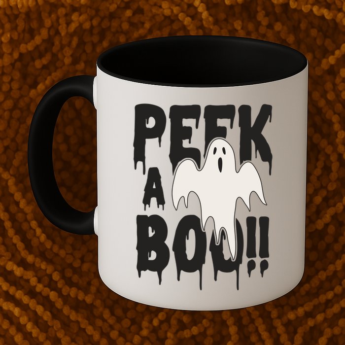 Peek A Boo Halloween Ghost Mug