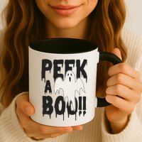 Peek A Boo Halloween Ghost Mug