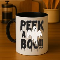 Peek A Boo Halloween Ghost Mug