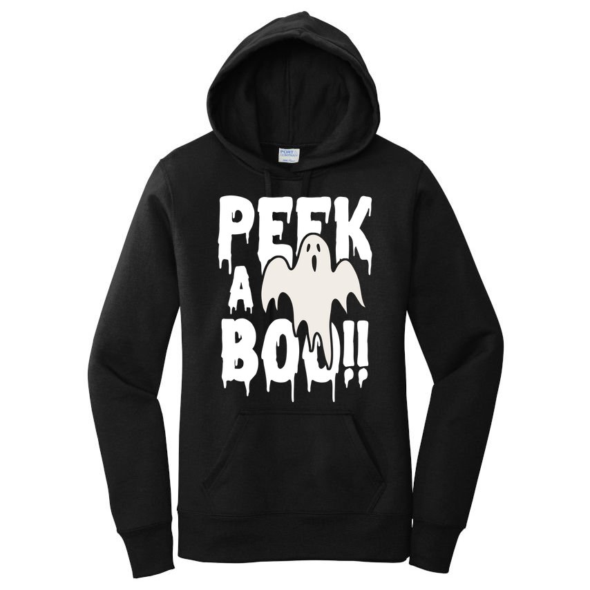 Peek A Boo Halloween Ghost Women's Pullover Hoodie