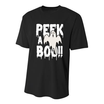 Peek A Boo Halloween Ghost Youth Performance Sprint T-Shirt