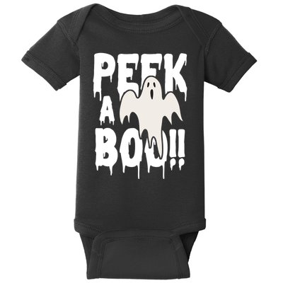 Peek A Boo Halloween Ghost Baby Bodysuit