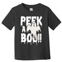 Peek A Boo Halloween Ghost Toddler T-Shirt