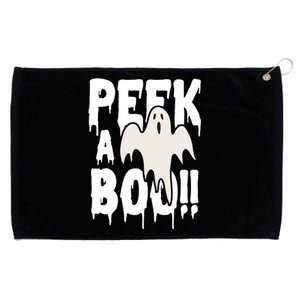 Peek A Boo Halloween Ghost Grommeted Golf Towel