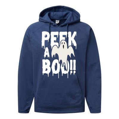 Peek A Boo Halloween Ghost Performance Fleece Hoodie