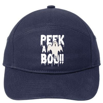 Peek A Boo Halloween Ghost 7-Panel Snapback Hat