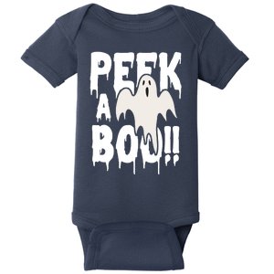 Peek A Boo Halloween Ghost Baby Bodysuit