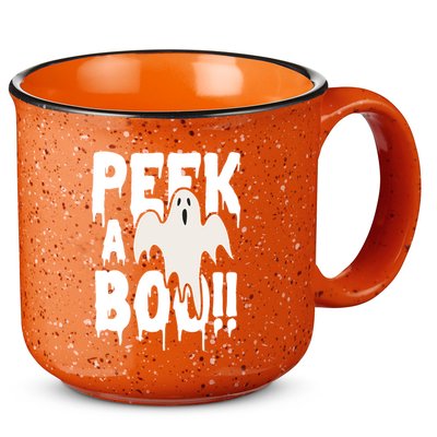 Peek A Boo Halloween Ghost 15oz Campfire Ceramic Mug