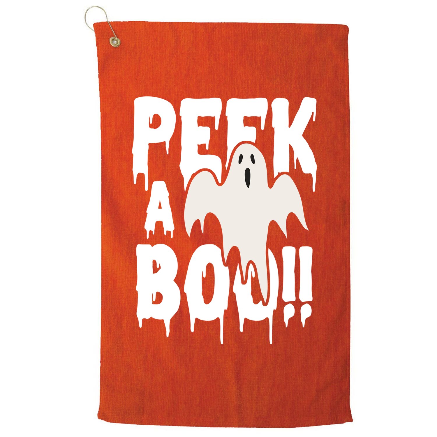 Peek A Boo Halloween Ghost Golf Towel