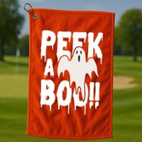 Peek A Boo Halloween Ghost Golf Towel