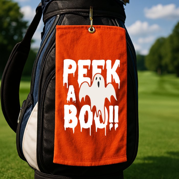 Peek A Boo Halloween Ghost Golf Towel