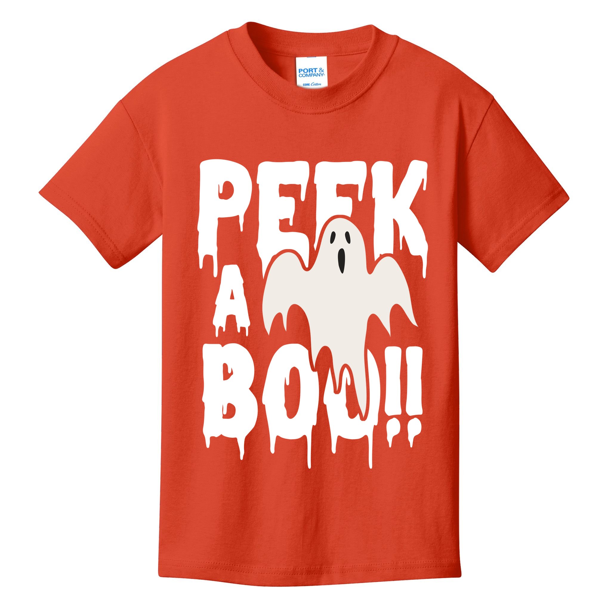Peek A Boo Halloween Ghost Kids T-Shirt