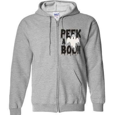 Peek A Boo Halloween Ghost Full Zip Hoodie