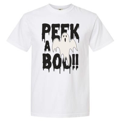 Peek A Boo Halloween Ghost Garment-Dyed Heavyweight T-Shirt