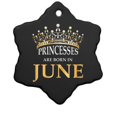 Princesses Are Born In June Cute Birthday Gift Ceramic Star Ornament