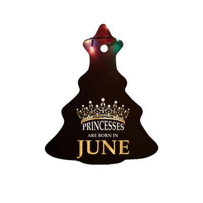 Princesses Are Born In June Cute Birthday Gift Ceramic Tree Ornament