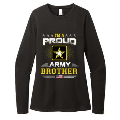 Proud Army Brother Patriotic Military Veteran Womens CVC Long Sleeve Shirt