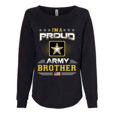 Proud Army Brother Patriotic Military Veteran Womens California Wash Sweatshirt