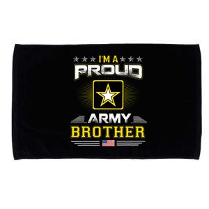 Proud Army Brother Patriotic Military Veteran Microfiber Hand Towel