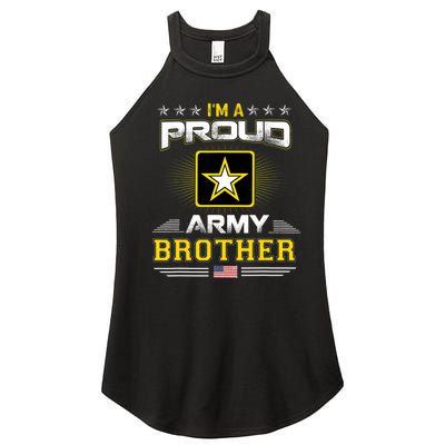 Proud Army Brother Patriotic Military Veteran Women’s Perfect Tri Rocker Tank