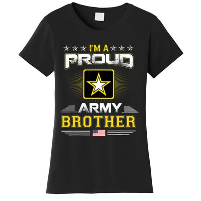 Proud Army Brother Patriotic Military Veteran Women's T-Shirt