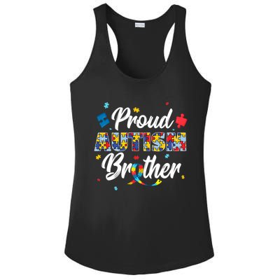 Proud Autism Brother Sibling Autism Awareness Gift Ladies PosiCharge Competitor Racerback Tank