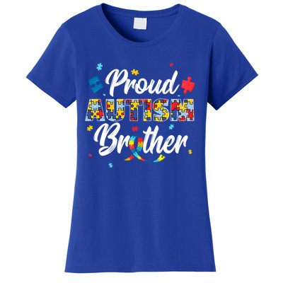 Proud Autism Brother Sibling Autism Awareness Gift Women's T-Shirt