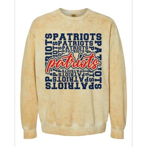 Patriots American Blue And Red Patriot Saying Colorblast Crewneck Sweatshirt