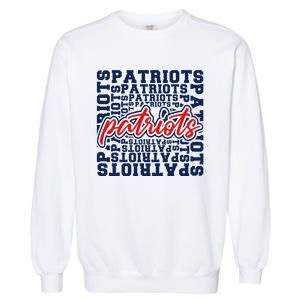 Patriots American Blue And Red Patriot Saying Garment-Dyed Sweatshirt