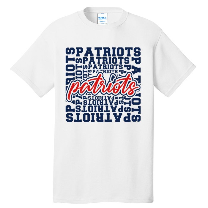 Patriots American Blue And Red Patriot Saying Tall T-Shirt