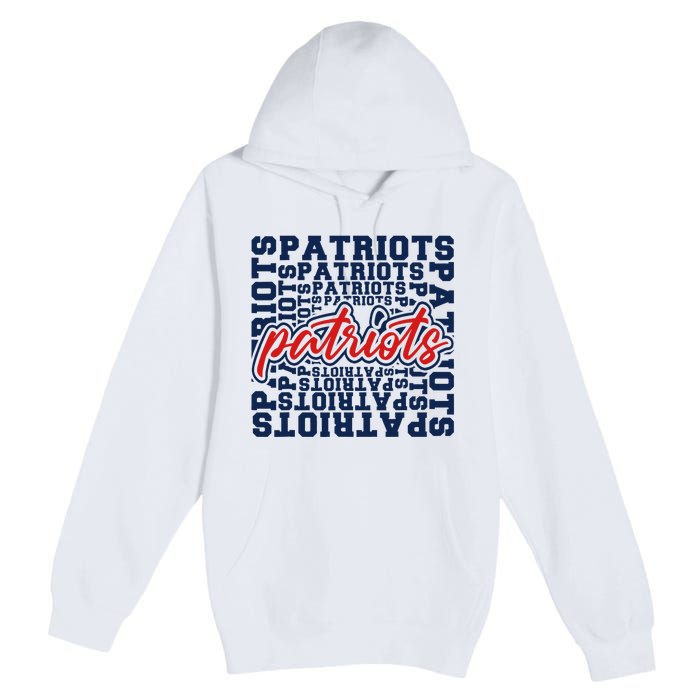 Patriots American Blue And Red Patriot Saying Premium Pullover Hoodie