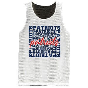 Patriots American Blue And Red Patriot Saying Mesh Reversible Basketball Jersey Tank