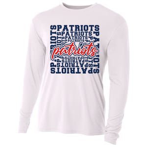 Patriots American Blue And Red Patriot Saying Cooling Performance Long Sleeve Crew