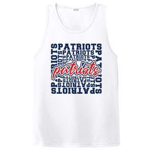 Patriots American Blue And Red Patriot Saying PosiCharge Competitor Tank