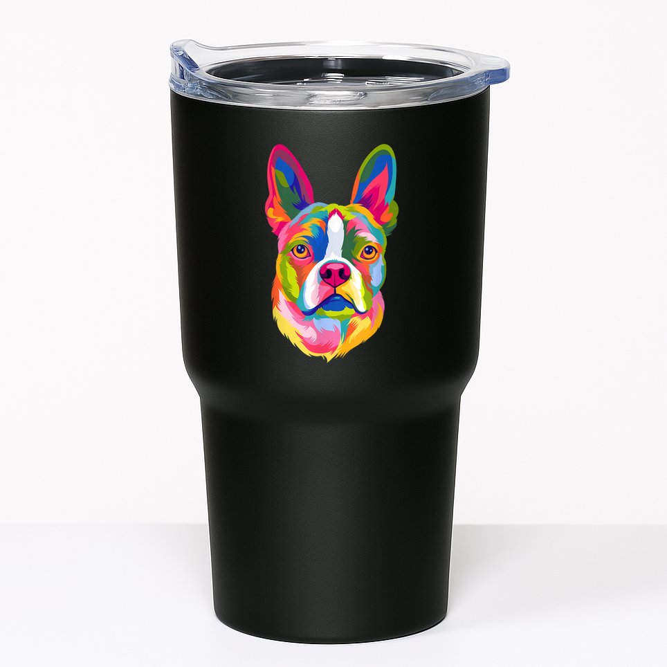 Pop Art Boston Terrier Lover Gift Men Women Dog Terriers Tumbler