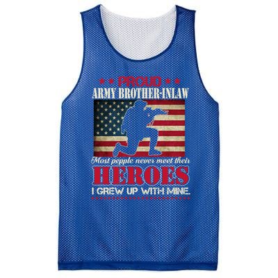 Proud Army Brothergreat Giftingreat Giftlaw I Raised My Heroes Us Flag Army Gift Mesh Reversible Basketball Jersey Tank