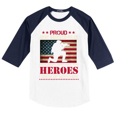 Proud Army Brothergreat Giftingreat Giftlaw I Raised My Heroes Us Flag Army Gift Baseball Sleeve Shirt