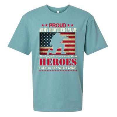 Proud Army Brothergreat Giftingreat Giftlaw I Raised My Heroes Us Flag Army Gift Sueded Cloud Jersey T-Shirt