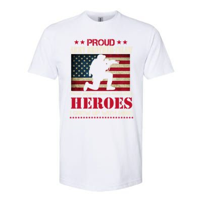 Proud Army Brothergreat Giftingreat Giftlaw I Raised My Heroes Us Flag Army Gift Softstyle® CVC T-Shirt