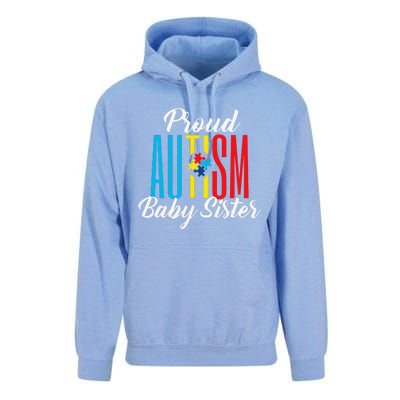 Proud Autism Baby Sister Awareness Support Unisex Surf Hoodie