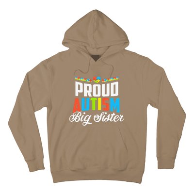 Proud Autism Big Sister Awareness Support Hoodie