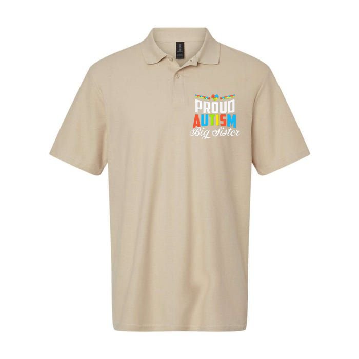 Proud Autism Big Sister Awareness Support Softstyle Adult Sport Polo