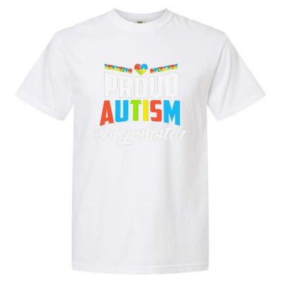 Proud Autism Big Sister Awareness Support Garment-Dyed Heavyweight T-Shirt