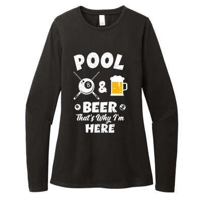 Pool And Beer ThatS Why IM Here Pool Billiard Gift Womens CVC Long Sleeve Shirt