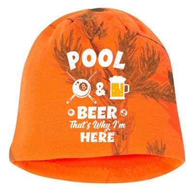 Pool And Beer ThatS Why IM Here Pool Billiard Gift Kati - Camo Knit Beanie