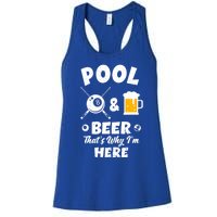 Pool And Beer ThatS Why IM Here Pool Billiard Gift Women's Racerback Tank