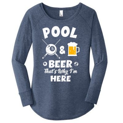 Pool And Beer ThatS Why IM Here Pool Billiard Gift Women's Perfect Tri Tunic Long Sleeve Shirt