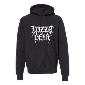 Pizza And Beer Death Metal Black Snack Premium Hoodie