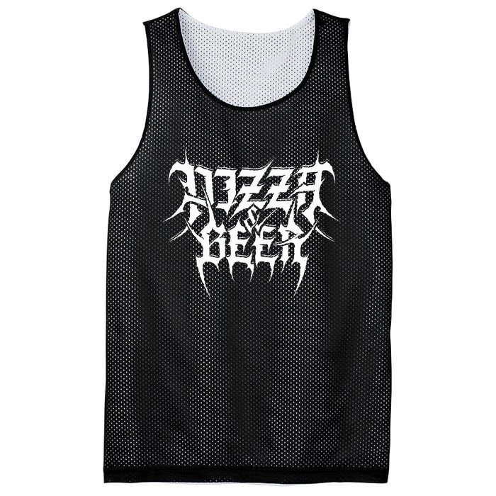 Pizza And Beer Death Metal Black Snack Mesh Reversible Basketball Jersey Tank