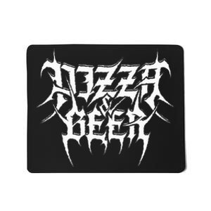 Pizza And Beer Death Metal Black Snack Mousepad